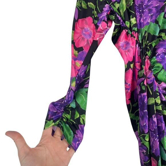 ZARA Floral Satin Midi Dress Size S - Bloggers Favourite, Trending - Picture 8 of 11